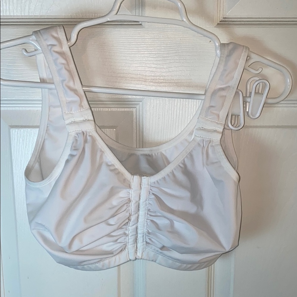 Contour MD Recover White Full-Coverage Bra with Front Closure Adjustable Size L